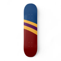 Skateboard, 3 Cool Stripes-Blue, Gold, Purple, Red