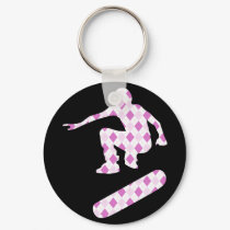 skateboard argyle silhouette keychains