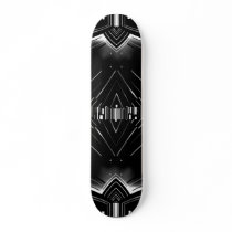Skateboard Art Deco Black White