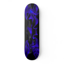 Skateboard Blue Glow by shanmaree Skateboard Blue Glow