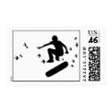 skateboard. board with birds. postage