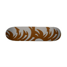 Skateboard brown n gray retro customizeable