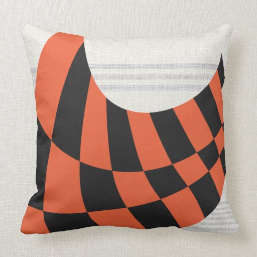 Skateboard Champion Swoosh 20 x 20 Grey Orange Pillow