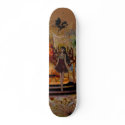 Skateboard Fantasy Art Pixie Girl At Temple Dragon