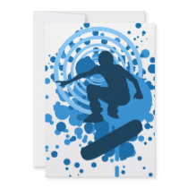 skateboard hi-fi bubbles custom invitation