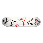 Skateboard karate kicks