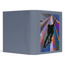 Skateboard on a Building Ray Vinyl Binders
