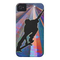 Skateboard on a Building Ray Case-mate Iphone 4 Cases