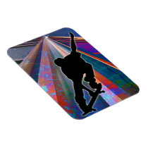 Skateboard on a Building Ray copy Magnets