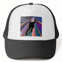 Skateboard on a Building Ray Trucker Hats