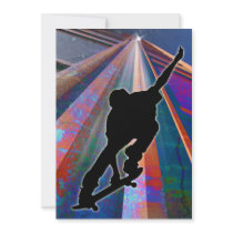 Skateboard on a Building Ray Personalized Invitation