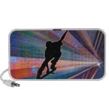 Skateboard on a Building Ray Speaker System