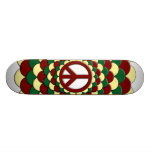 Skateboard, Peace Flower of Life, Red Yellow Green