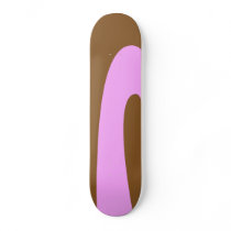 Skateboard, Pink & Brown Swoosh