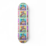 Skateboard - Pop Art Hot Dog with Chips and a Drin