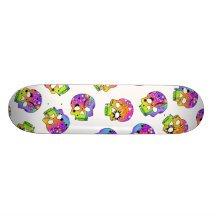 Skateboard - POP ART SKULLS