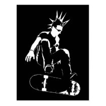 skateboard punk postcards