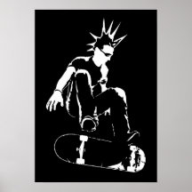 skateboard punk print
