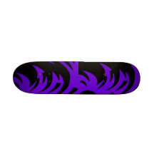 Skateboard purple black retro customizeable