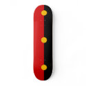 Skateboard Red Black Yellow Circles by shanmaree Skateboard Red Black Yellow Circles