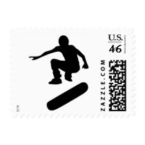 skateboard silhouette postage