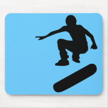 skateboard. silhouettes. mousepads