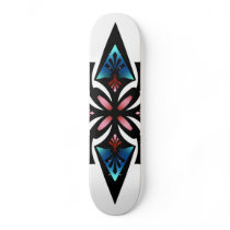 Skateboard, Spearhead Flower, Blue Red