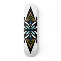 Skateboard, Spearhead Flower, Blue Tan
