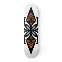 Skateboard, Spearhead Flower, Orange Silver
