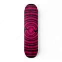 Skateboard - Spiral Pattern - Hot Pink & Black by spiritswitchboard Skateboard - Spiral Pattern - Hot Pink & Black
