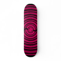 Skateboard - Spiral Pattern - Hot Pink & Black