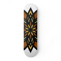 Skateboard, Star Flower, Gold Yellow Tan