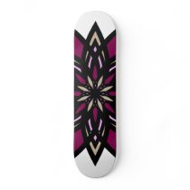 Skateboard, Star Flower, Purple Green Pink