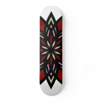 Skateboard, Star Flower, Red Green Pink