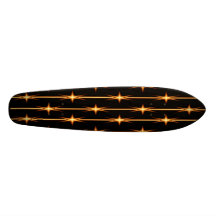 Skateboard stars customizeable sparkling gold star