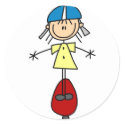 Skateboard Stick Figure Stickers Sticker