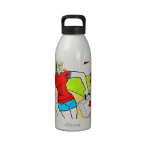 Skateboard Teen Girl Cartoon Reusable Water Bottle