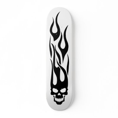 skateboard template flaming skull sleeve by silvercryer2000 skull tattoo
