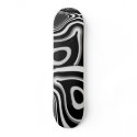 Skateboard Ultra Modern Black White Grey Abstract