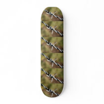 Skateboard with Barbed Wire Design