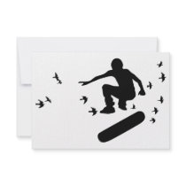skateboard with birds personalized announcements