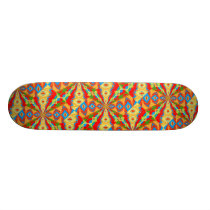 Skateboard with Bright Abstract Design