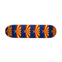Skateboard with flag of Arizona