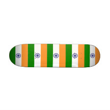 Skateboard with flag of India