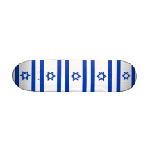Skateboard with flag of Israel