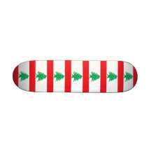Skateboard with flag of Lebanon