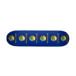 Skateboard with flag of Montana