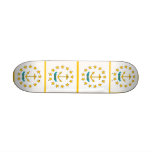 Skateboard with flag of Rhode Island