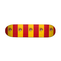 Skateboard with flag of Spain
