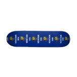 Skateboard with flag of Wisconsin